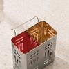 Rust-proof Chopsticks Storage Basket 2 Divided Compartments Utensil Holder  Household