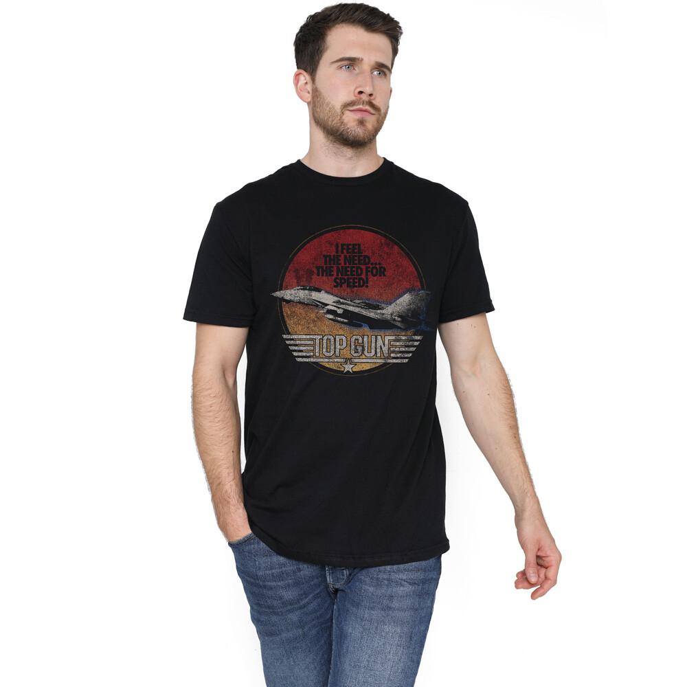 Top Gun Fighter T-Shirt S-2XL Black M