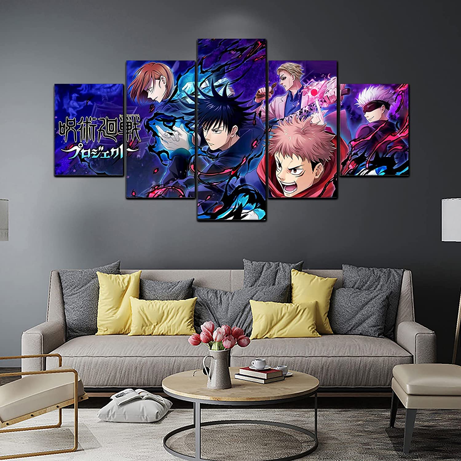 

Черный клевер, японское аниме, фреска, 5 шт., декоративное настенное искусство, холст, плакат, картины для гостиной, домашний декор, украшение для картины 20x35 20x45 20x55cm