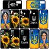 For iPhone 17 16 15 Xiaomi Poco F7 F8 X7 X6 C85 C75 C71 M8 Redmi Note 14 13 12 11 Pro Max 14C 13C 15C A3 Phone Case Ukraine Flag Ukrainian Girl Cover