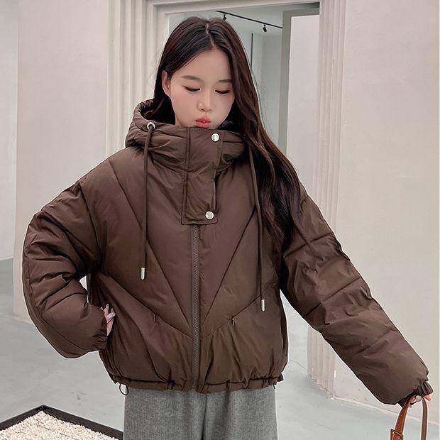 Winter Women's Short Cotton-Padded Coat Loose Thickened Korean-Style Puffer Jacket Outerwear