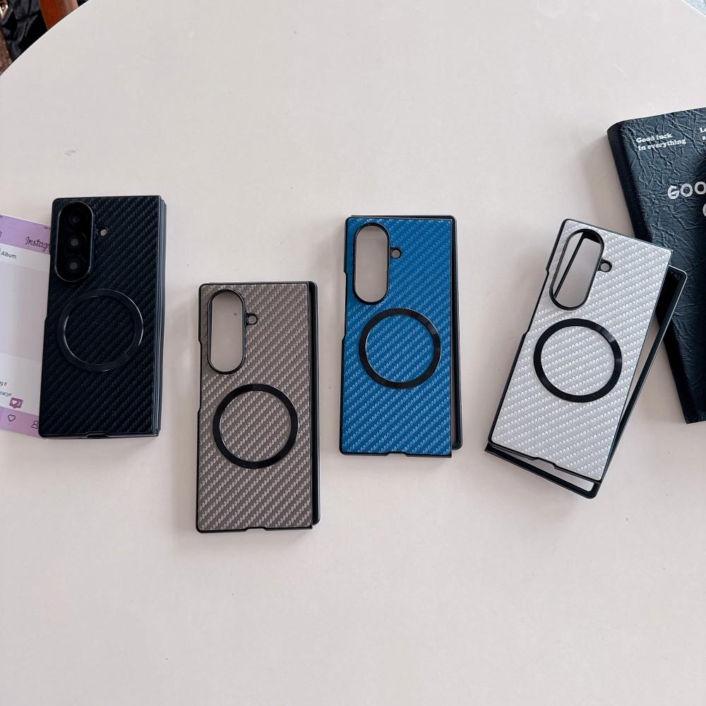 For Samsung Galaxy Z Fold 7 Case Hard PC Carbon Fiber Magnetic Protective Back Cover Case For Samsung Z Fold 7 6 5 4 Phone Shell