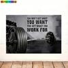 Barbell Gym Fitness Oil Painting - Wall Art for Living Room Decoration