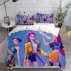 KPop D-Demon Hunters Bedding Sets EU Single Comforter Quilt Bed Cover Duvet Cover Pillow Case 2-3 Pieces Sets Halloween Costume