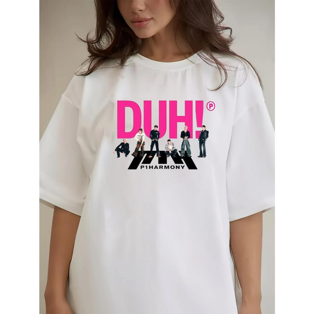 2026 P1HARMONY Letnia Moda Modna Koszulka Mężczyźni Kobiety Vintage Top Hip Hop Streetwear Oversize Koszulka z Krótkim Rękawem Codzienna Odzież Y2K