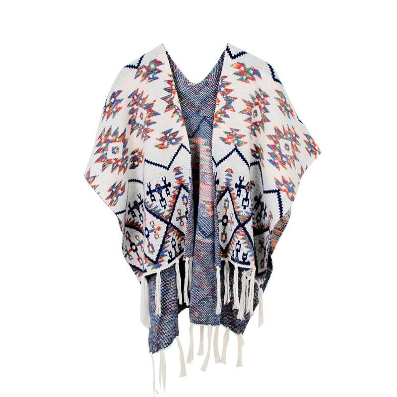 Vintage Bohemian Tassel Travel Shawl