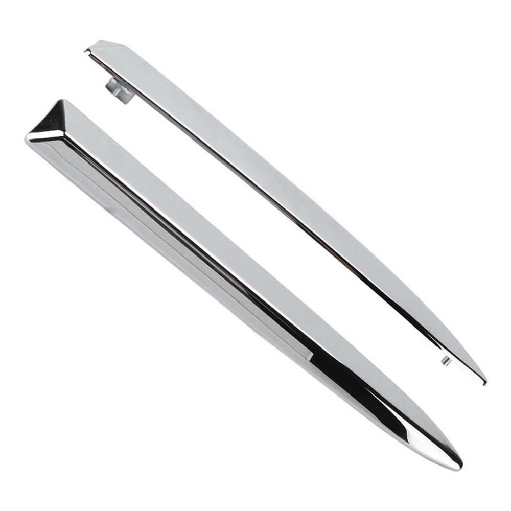 2x Front Bumper Upper Grill Moulding Trim 735455041 735455042 For Fiat 500 07-15