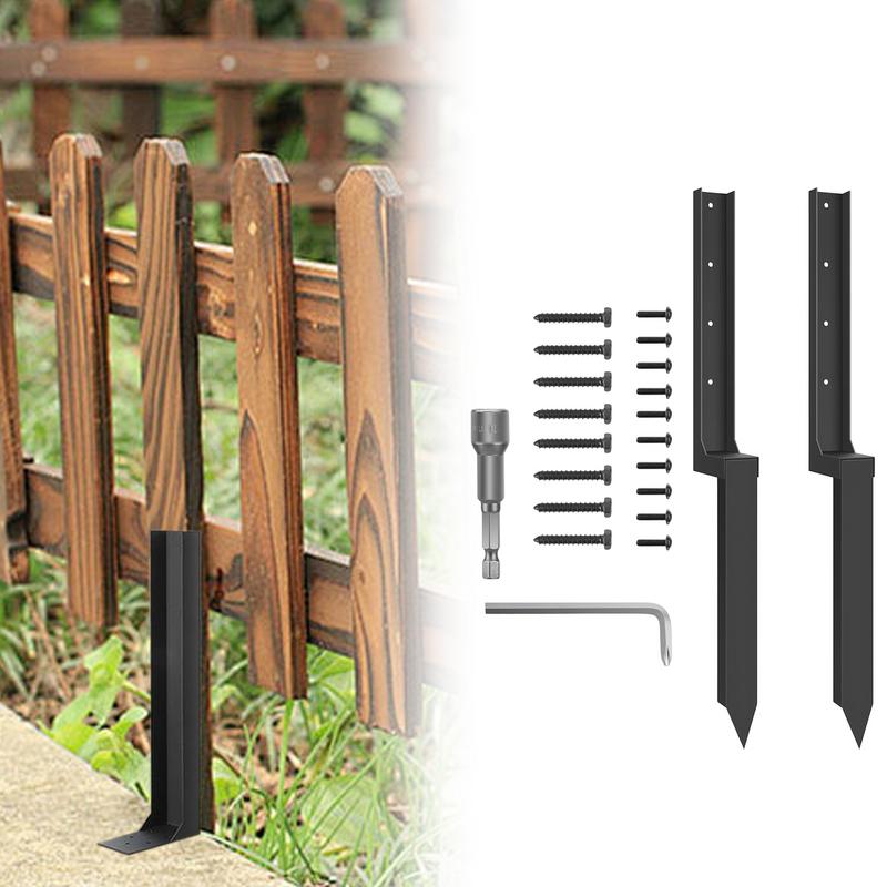 Sturdy Fence Support Stake Fence Repair Stake Replacement Thickened Quick Easy Metal Spikes Heavy For Repairing Lawn Protection