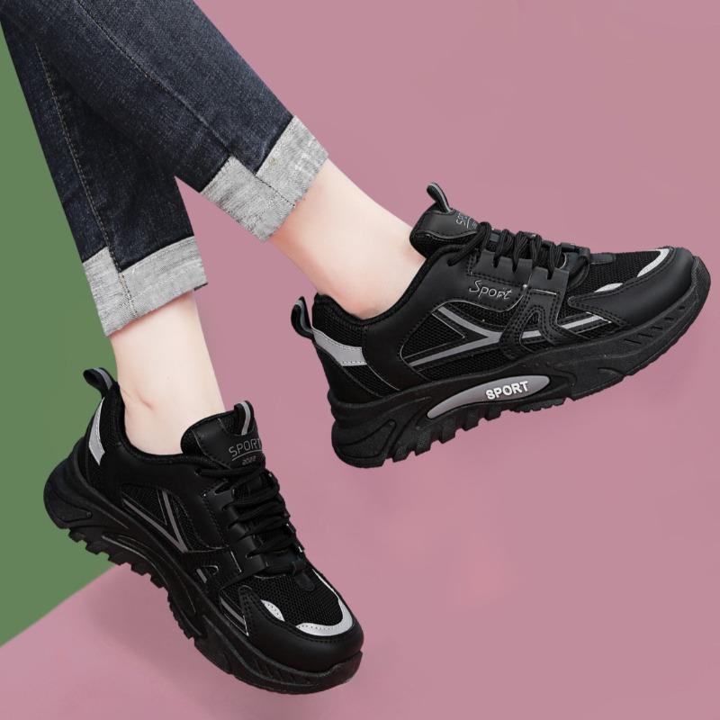 Dámské tenisky Podzim Měkká podrážka Šněrovací Lehká Běžecká obuv Pohodlná Platforma Jogging Tenisové Trenéry Zapatillas De Mujer