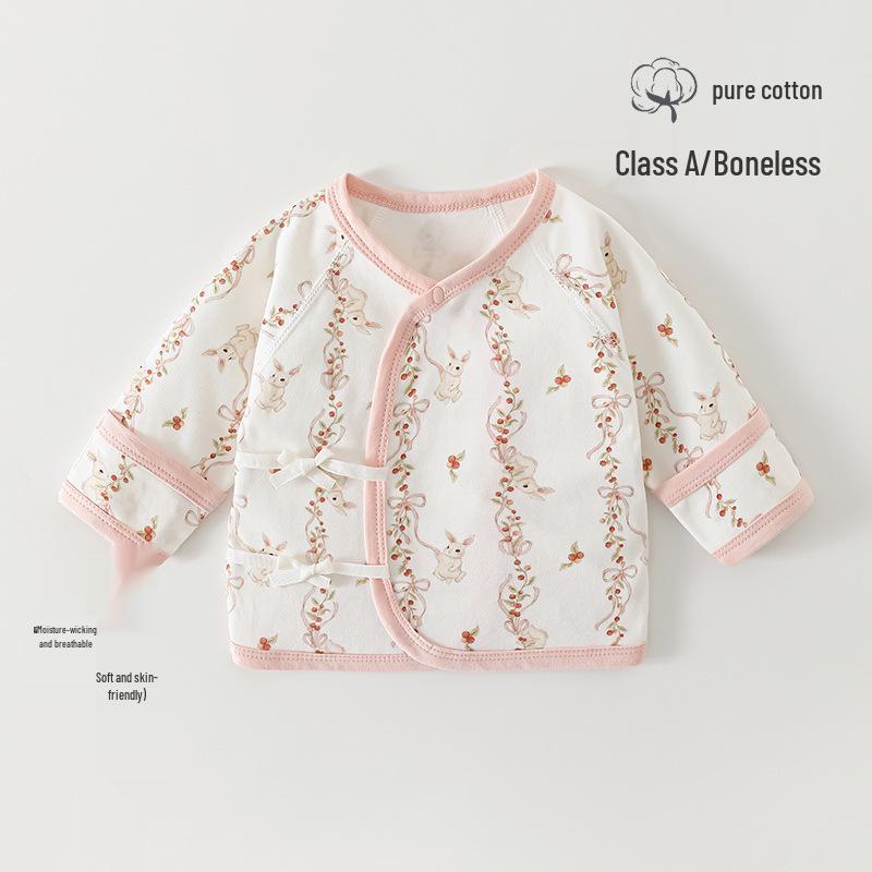 Unisex Cotton Tagless Baby Top: Newborn Half-Sleeve for Spring/Autumn, Long Sleeve All-Season Monk Suit