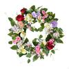 Spring Summer Wreath Lifelike Round Garland for Party Indoor Outdoor Holiday
