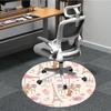 1pc Parisian Tea Party Office Round Rug, Non-slip, Soft and Durable Office Rug for Interior Decoration, Perfect for Office, Beautiful Decoration yy260