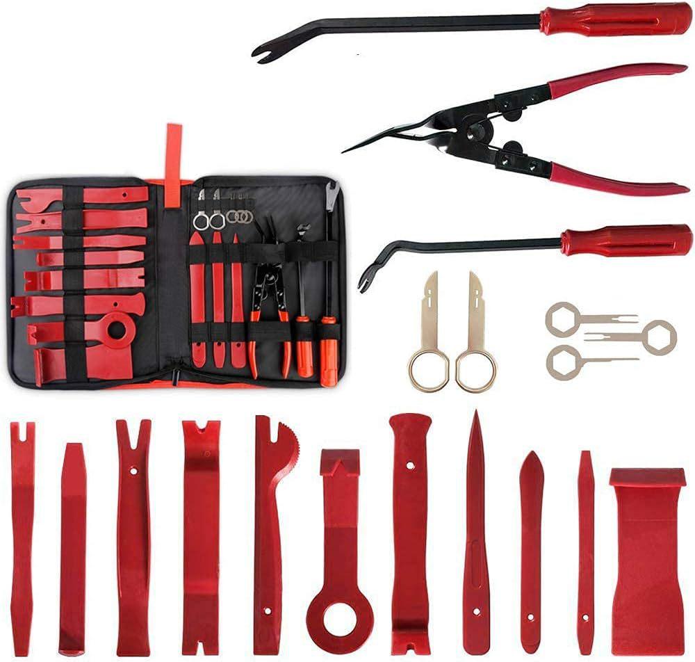 Set de unelte pentru modificarea ornamentelor audio auto - Bare de pârghie pentru demontare și șurubelnițe (5 BUC/6 BUC/19 BUC)