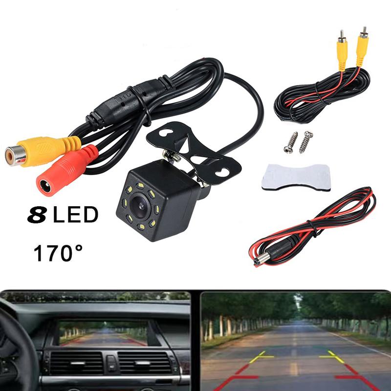 Refit Car Rear View 4 8 12LED Light Camera Night vision Reversing Automatic Parking Monitor CCD waterproof 170 degree HD video