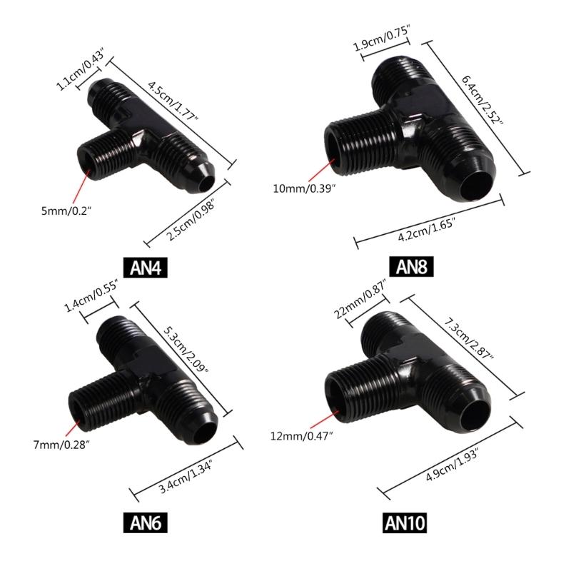 T-shape Adapter for Automotive Modification Aluminum Junction Coupler Adapter