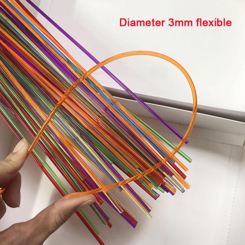 Diámetro 3-20 mm Varillas Acrílicas de Colores Varilla de Soporte Varilla de Plexiglás para Bricolaje Material para Maquetas Arquitectónicas Accesorios Longitud 495 mm
