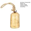 Vintage Metal Harmony Cow Bells Handmade Rustic Lucky Christmas Hanging Bells On Jute Rope for Wreath Wall Hanging Decor