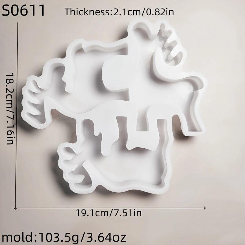 Cute Elks Candle Mold 3 Elk Deer DIY Handmade Christmas Deer Ornaments Decoration Cement Plaster Silicone Mold Christmas Gifts