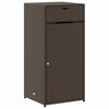 Vidaxl Garden Cabinet, Brown, 55X55X111 Cm, Poly Rattan