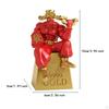 God of Fortune Statue Decorative Figurine Cai Shen Sculpture Tabletop Ornament for Desk