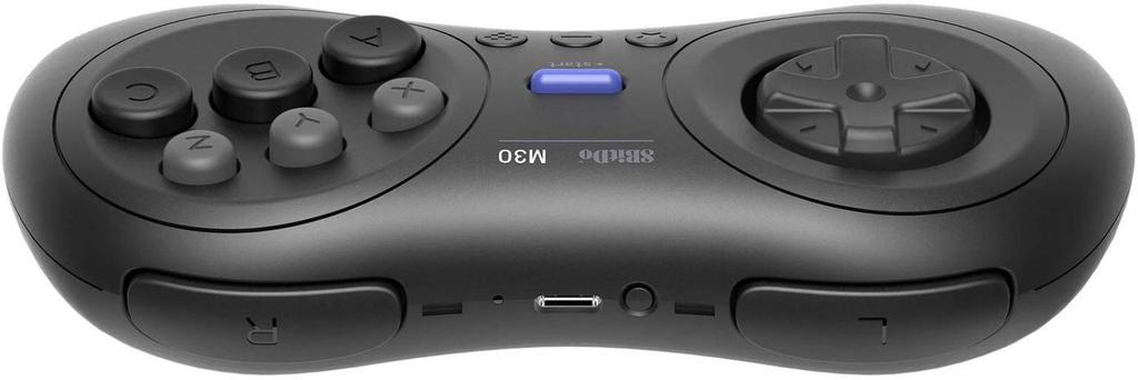 8Bitdo M30 Bluetooth Gaming Controller, 6-Button Mega Drive-Style Gamepad for Raspberry Pi, Switch, and macOS