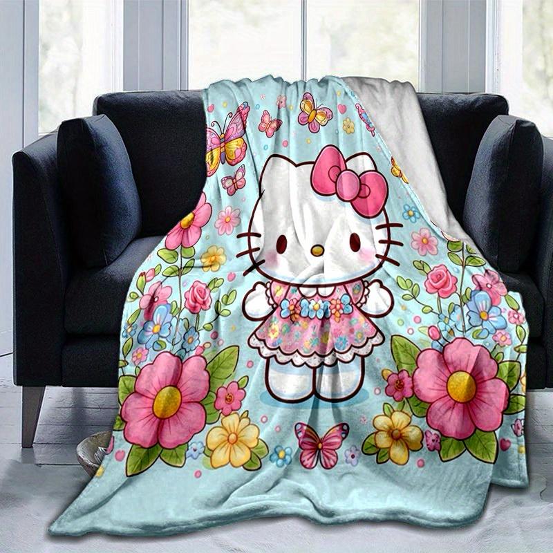 1pc. Hello Kitty Floral Butterflies Home Office Outdoor Blanket Gift Ideaz0411202