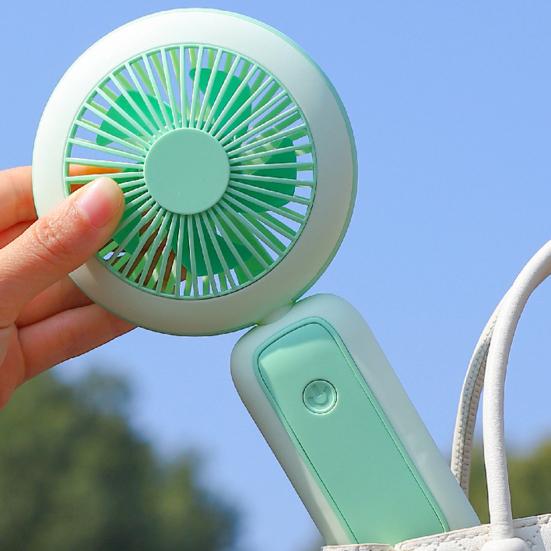 Foldable Handheld Fan with Night Light USB Rechargeable Mini Fan for Desk Dorm Portable Quiet Fan for Students Office