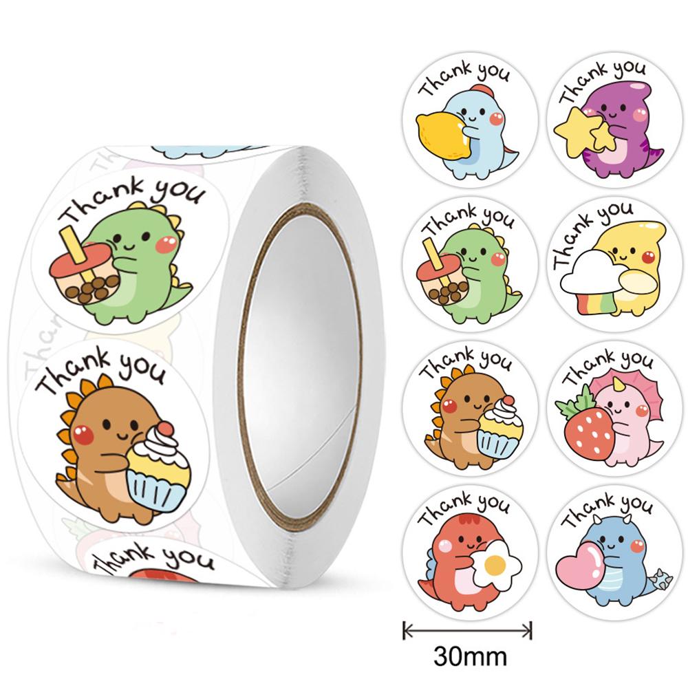 50-300Pcs High-Quality 1 Inch High-Quality Thank High-Quality You High-Quality Stickers High-Quality Cartoon High-Quality Dinosaur High-Quality