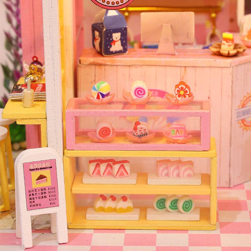 Doll House Minature Dollhouse Kits 3D Puzzle Assembly Building Model Toys With Furniture Lighting Wooden Crafts Birthday Gifts