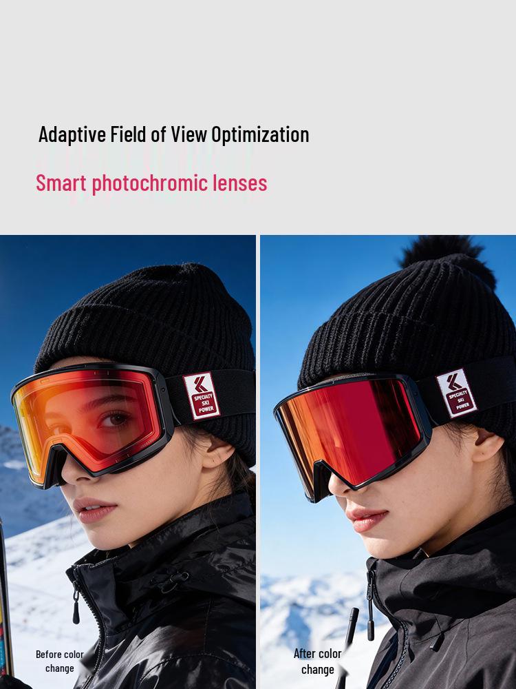 KAPVOE Anti-Fog Windproof Ski & Snowboard Goggles for Outdoor Sports