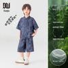 Boys' New Chinese Style Short Sleeve Tang Suit Set