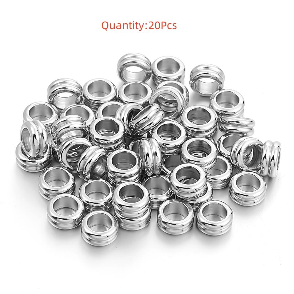 High Quality Stainless Steel Beads Square Round Wheel Shaped Loose Spaced Beads For DIY Charms Bracelet Jewelry Accessories
