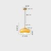 Modern Yellow Glass LED Pendant Lights Fixtures 40W Copper Bedroom Living Room Beside Nordic Hanging Lamparas Chandelier Lamp