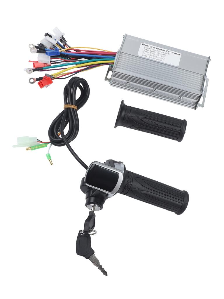 Ebike Controller with LCD Display and Throttle for 36V/48V/64V/72V 500W Systems