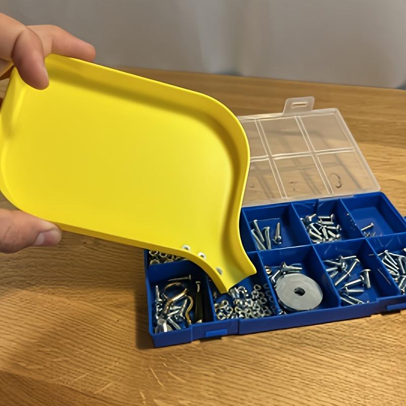 Tool Storage Funnel Tray with 5mm Raised Rim,Prevents Screws, Bolts, Beads, and Small Parts from Spilling,Portable Sorting Tray
