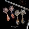 Silver Needle Diamond Drop Earrings Women's Niche Exaggerated Design Earrings Earrings Fashion Temperament Earrings Light Luxury High Sense