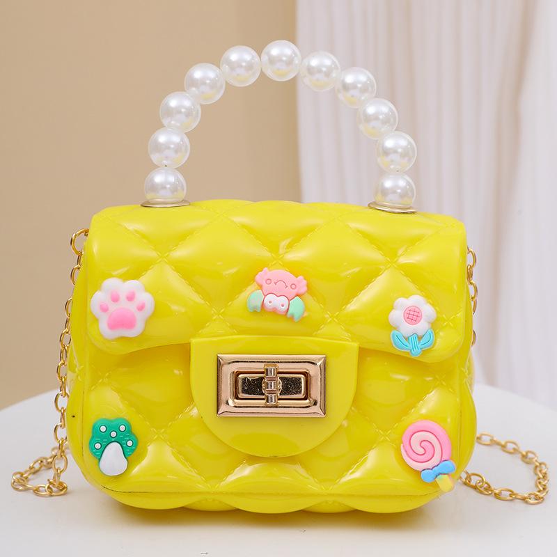 Ručne vyrobená záplata DIY mini taška reťazka crossbody taška princezná taška detská peňaženka na drobné gélová taška