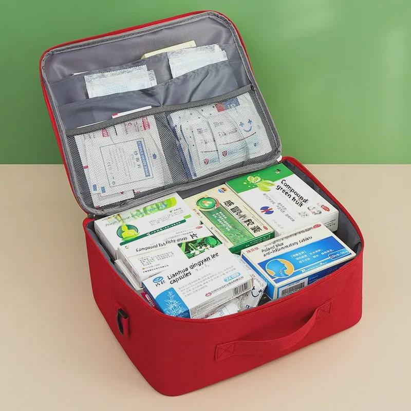 Sac à Médicaments Portable Grande Capacité - Parfait pour le Rangement d'Urgence à Domicile et en Extérieur