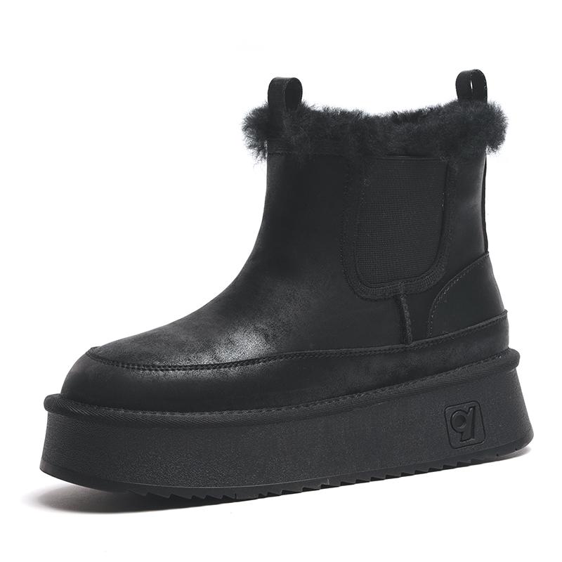 

Wool snow boots women s new winter velvet thickened warm and waterproof women s elastic cloth cotton shoes 40