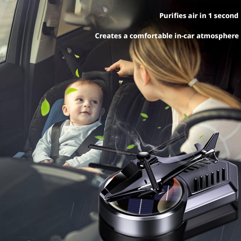 Car-mounted Aromatherapy Helicopter Car Perfume Ornaments Solar Aircraft Car Lasting Fragrance High Sense Decoration