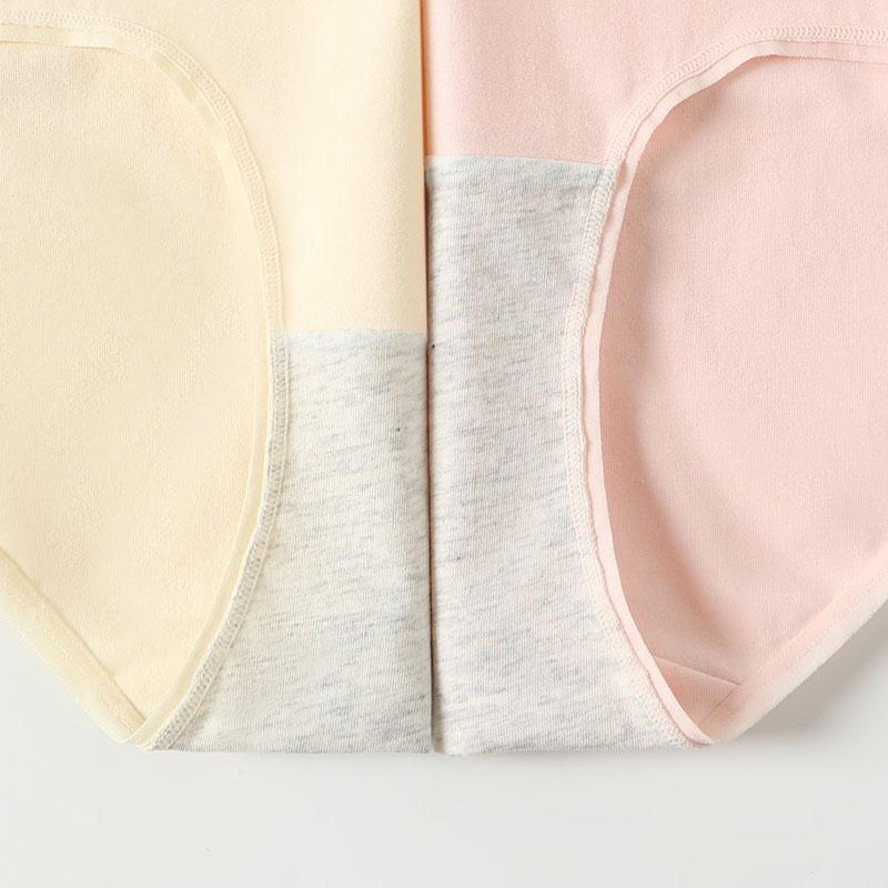 Fentenggan [Class A 10A Antibacterial] 6-pack high waisted triangular underwear for women with extended pure cotton crotch, European style
