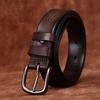 Women's Leather Belt Fashionable Retro Emboss Leather Belt Women's First Layer Cowhide Casual Pin Buckle Jeans Belt Women's