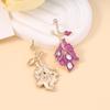 Retro Niche Design Drip Oil Inlaid Zircon Unique Leaf Stud Earrings, Exquisite Trend Temperament Women's Earrings