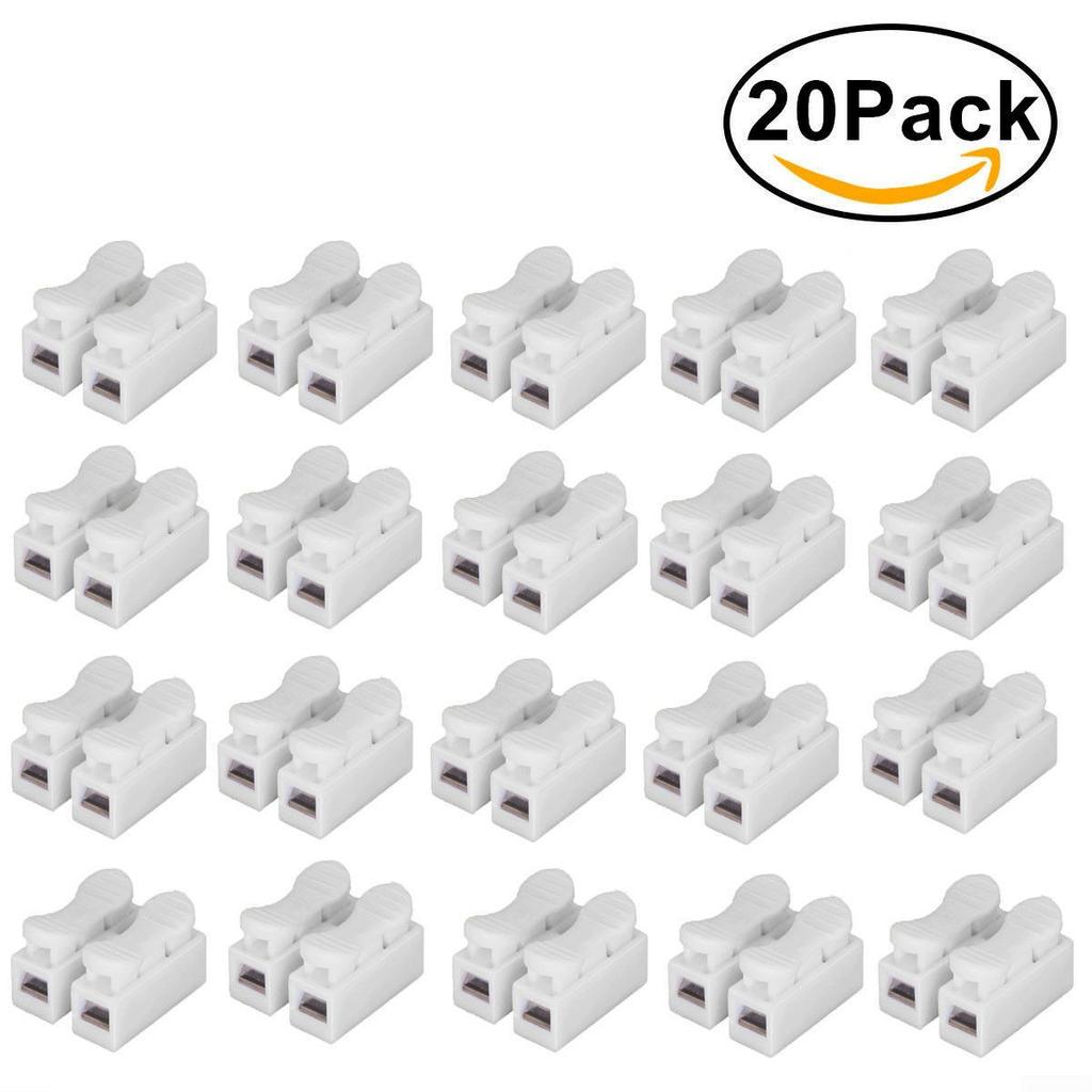 0.77 * 0.67 * 0.51inch CH2 Spring Connector 20Pcs Clamp LED Quick