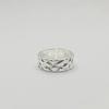 Adjustable Open Couple Ring Set In Sterling Vintage Geometric Texture Design Men Women