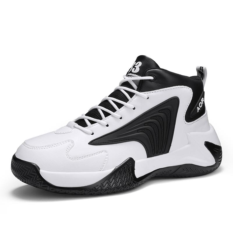 New  Couple Sneakers Men Air Cushion Basketball Shoes Retro Women Breathable Non-slip Leather Sports Shoes Male Trainers
