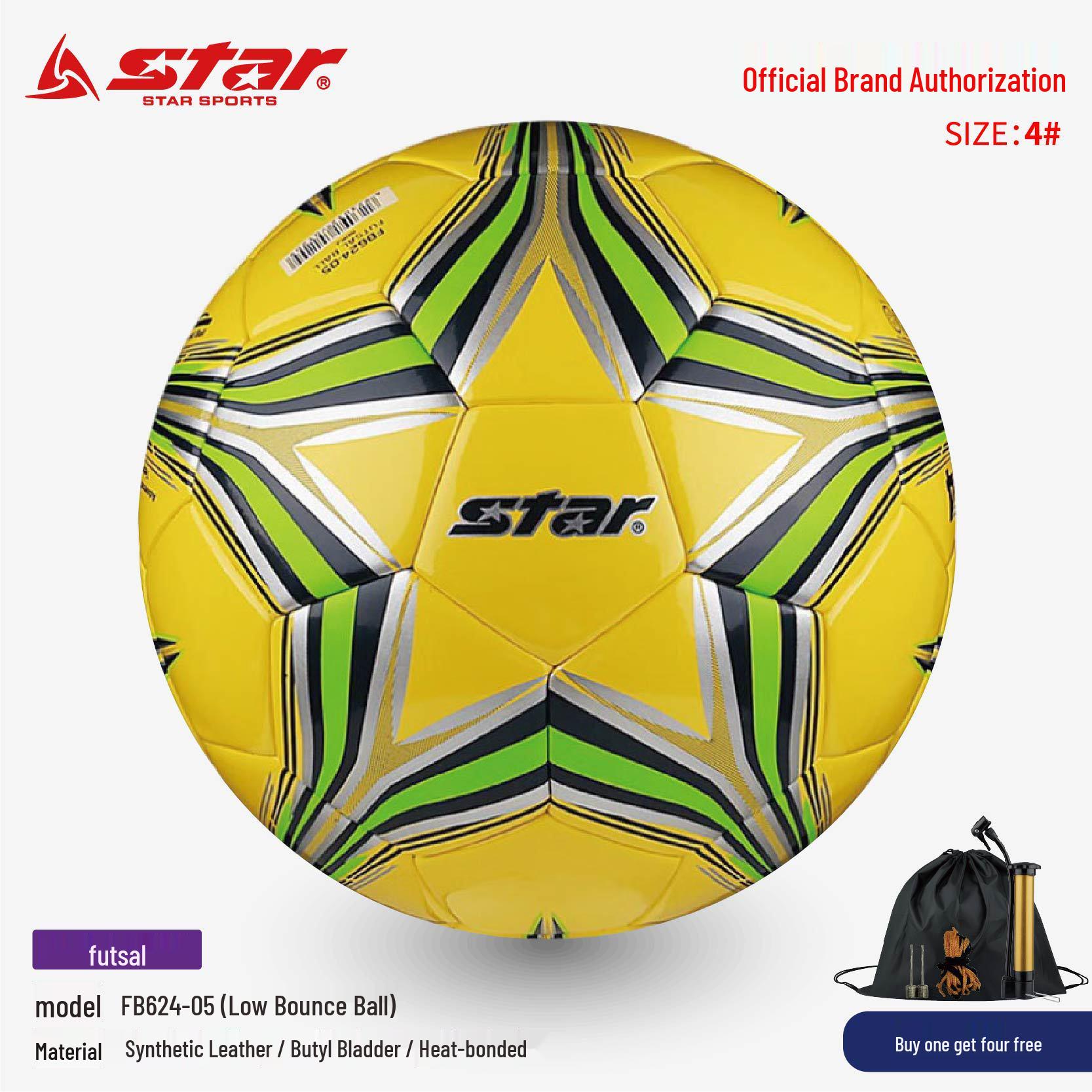 STAR FB624-05 Size 4 Low Rebound Indoor Training Football for Adults and Students Size 4 (5-7 players)