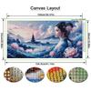 Beautiful Woman Large Size Diamond Painting Scenery Diy Full Square Round Drill Rhinestone Embroidery Mosaic Cross Stitch Kits Wall Decor