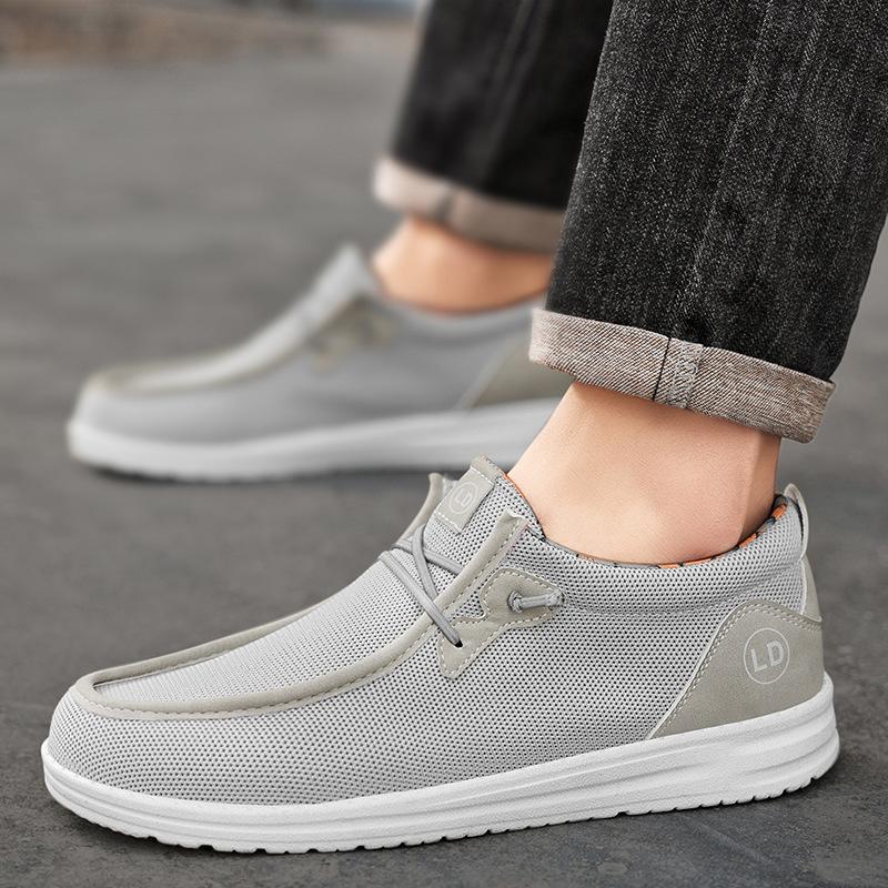 Fashion British Loafer Anti Odor Canvas Shoes 47 48 Men Breathable Slip On Sneakers Man Trainers Boat Shoes Male Moccasins Espadrilles