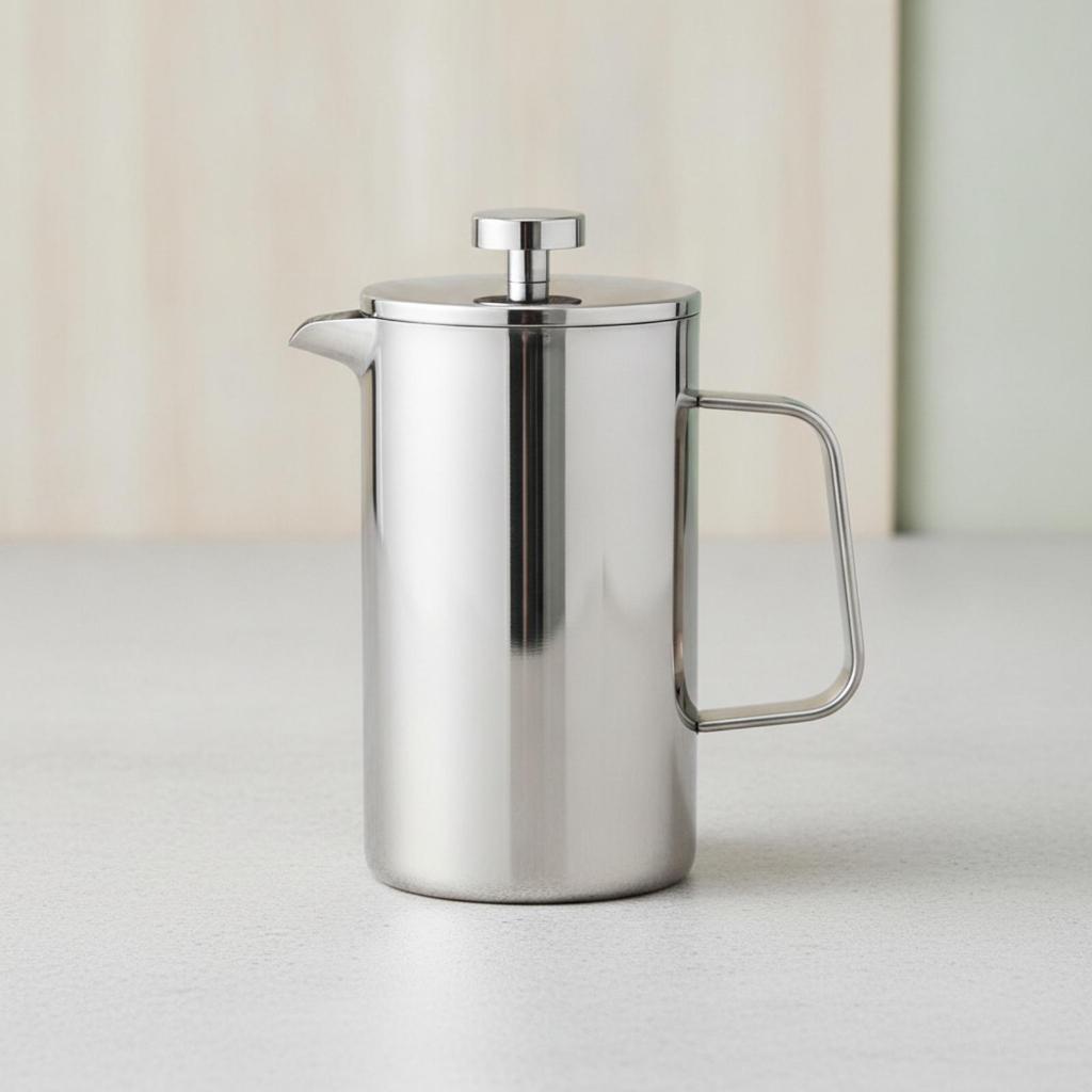 Stainless Steel French Press Long-Lasting with Plunger Compact